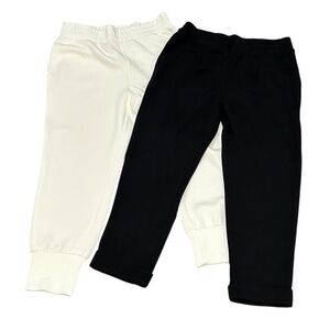 Varley Sweat pants Women's Size XL lot of 2 Black and cream in double soft